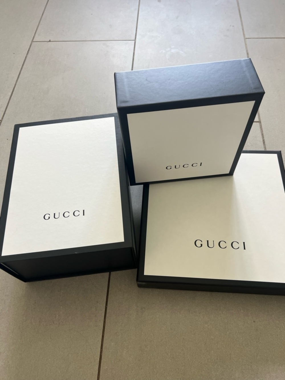 Gucci Black and White Logo Gift Box Trio